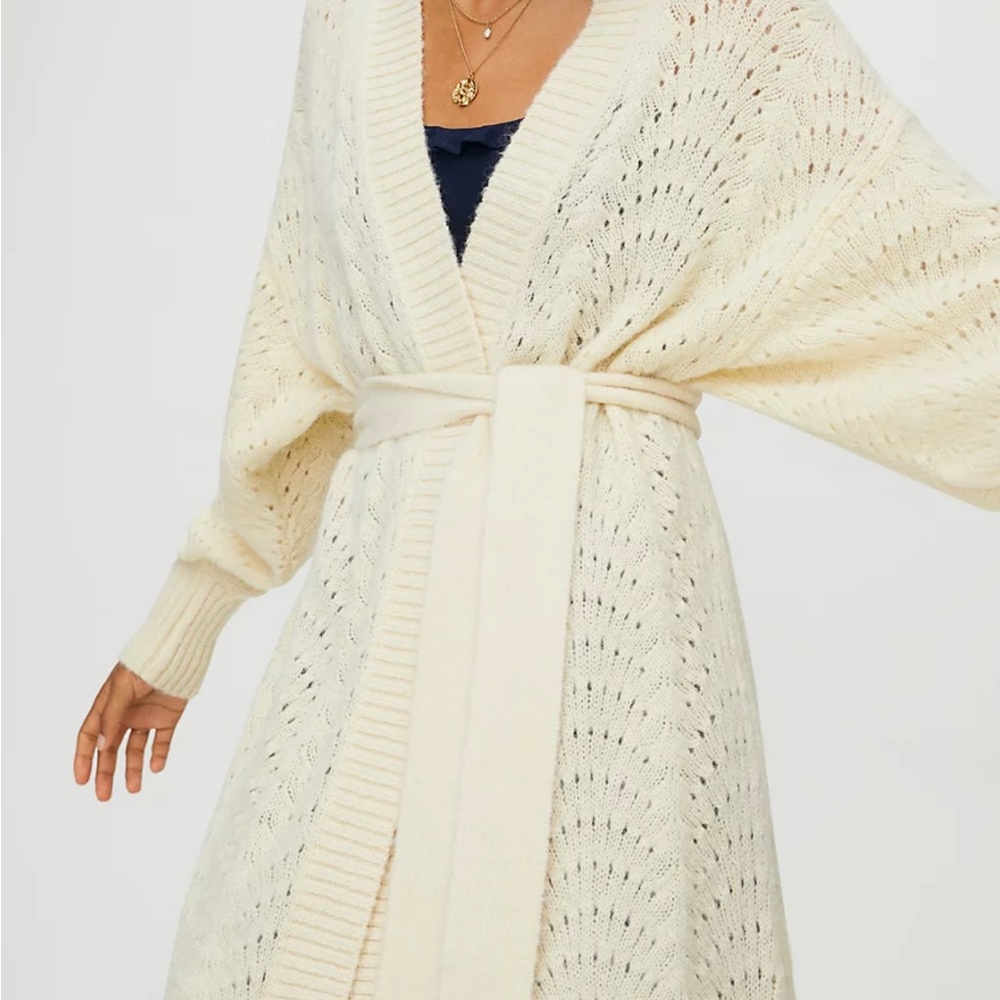 NWT Aritzia Wilfred Brianna Open Tie Front XS Cardigan